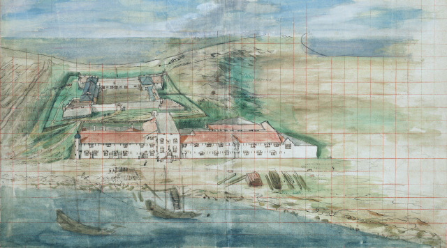 熱蘭遮城1625年簡圖