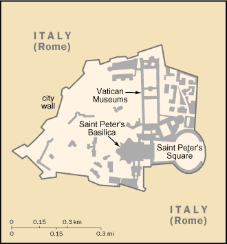 national map of holy see (vatican city)