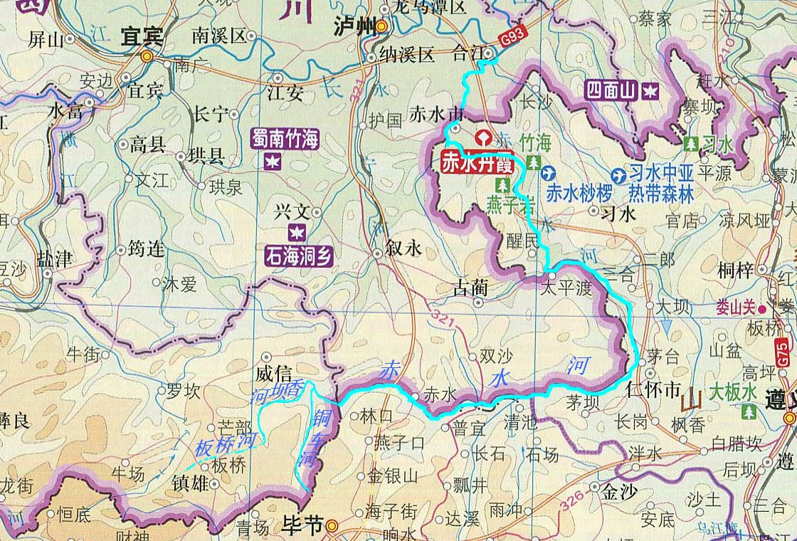 赤水河位置及走向 赤水河位置及走向
