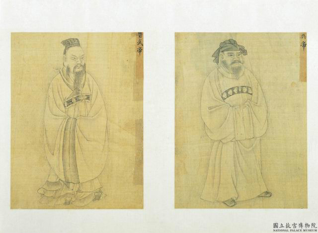 司馬炎與孫權(右)畫像 司馬炎與孫權(右)畫像
