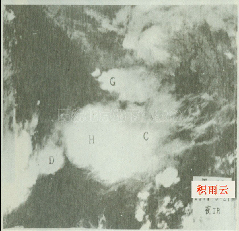 衛星雲圖上的濃積雲 衛星雲圖上的濃積雲