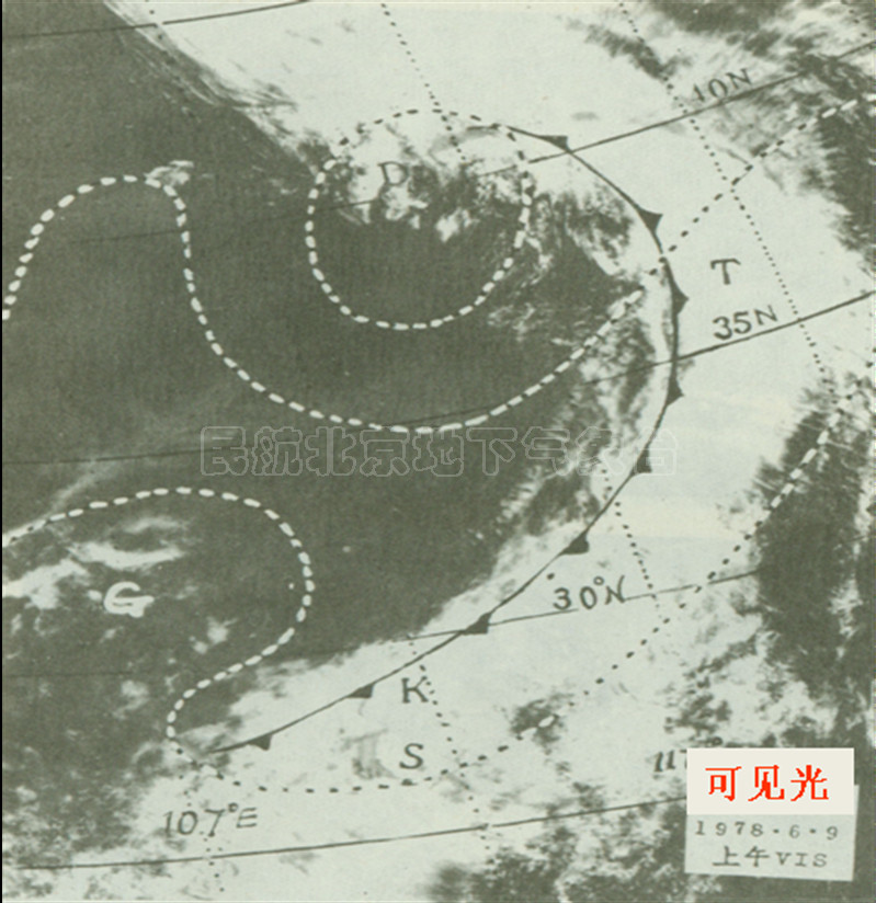 可見光衛星雲圖上的積雨雲 可見光衛星雲圖上的積雨雲