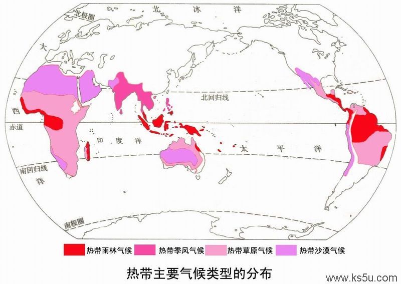 熱帶季風氣候全球分布 熱帶季風氣候全球分布