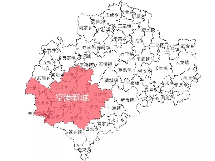 簡陽市及天府空港新城