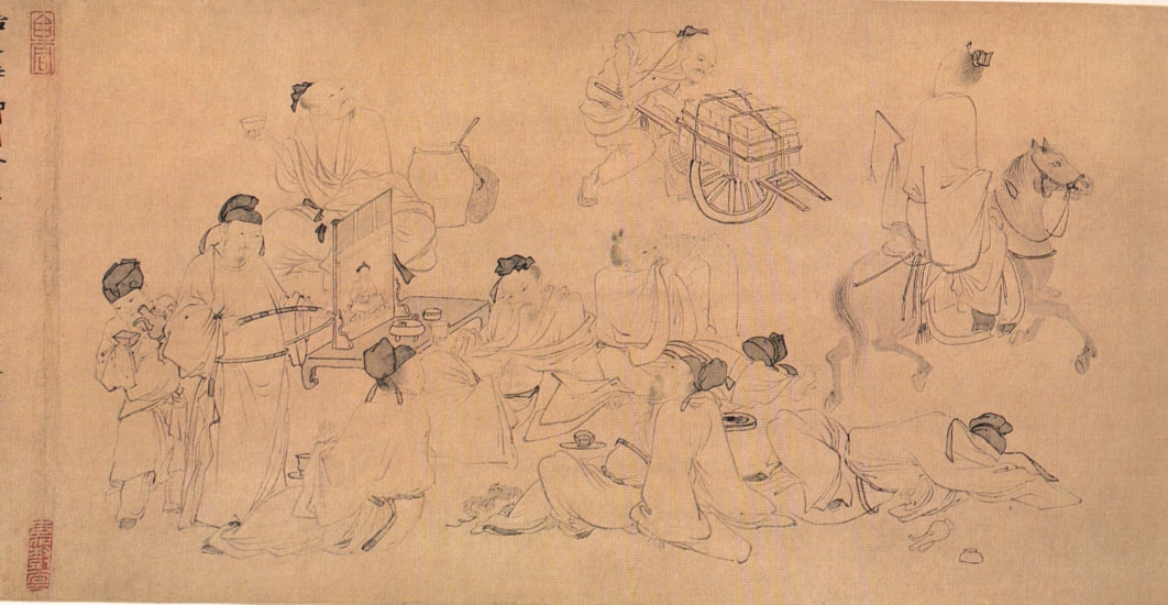 杜堇《飲中八仙圖》 杜堇《飲中八仙圖》