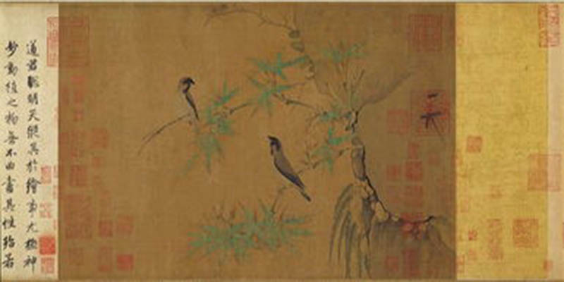 宋趙佶竹雀圖