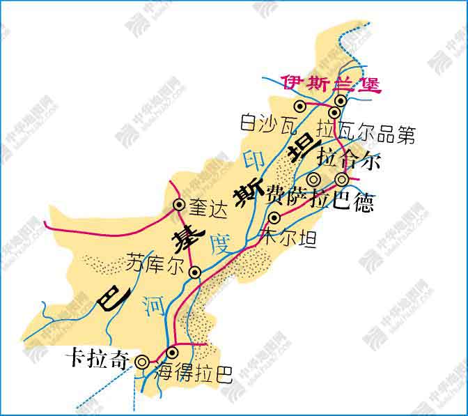 巴基斯坦地圖
