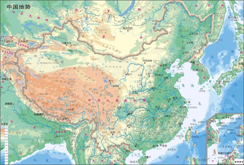 中國地形 中國地形