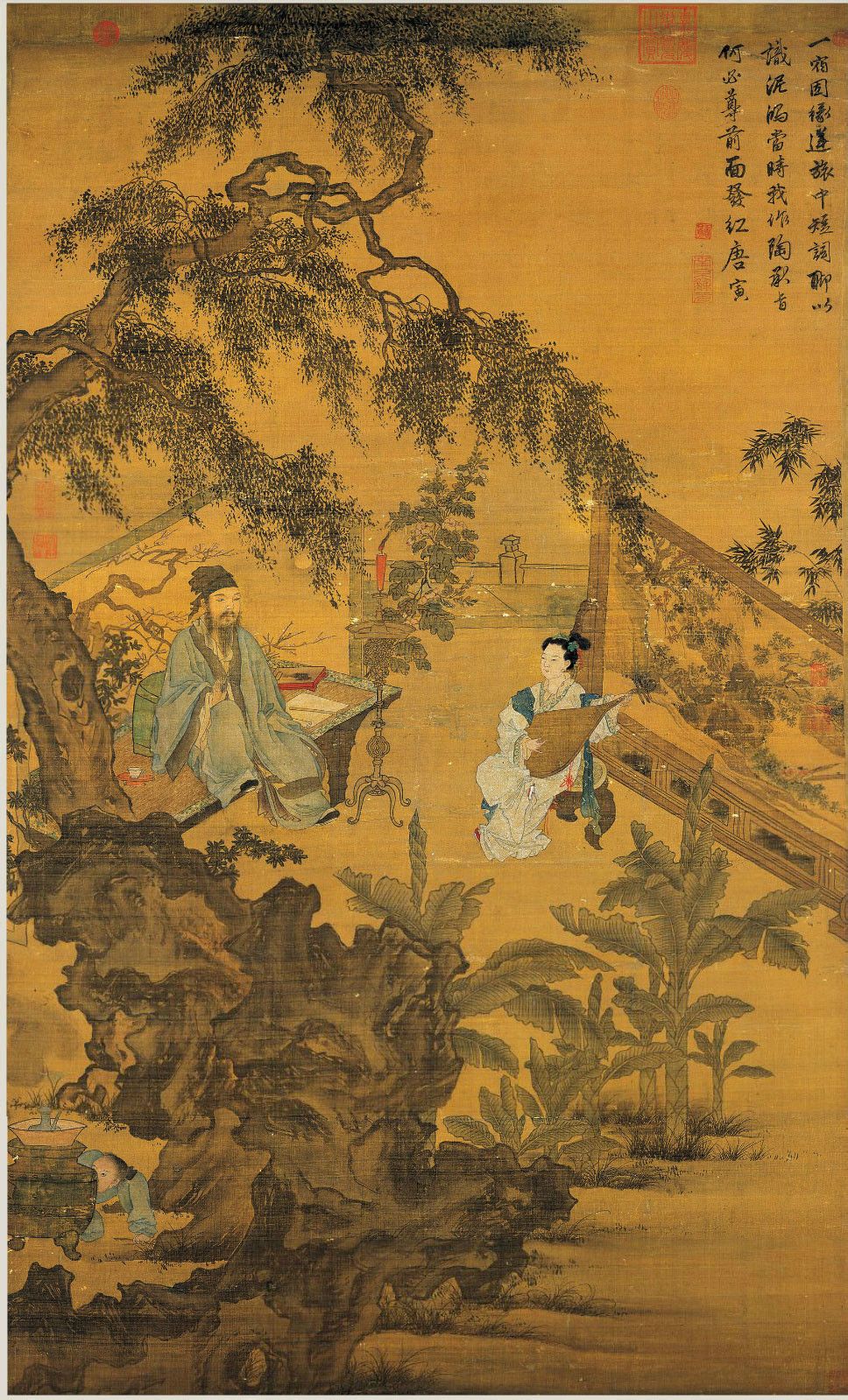 唐寅畫作《陶谷贈詞圖》 唐寅畫作《陶谷贈詞圖》