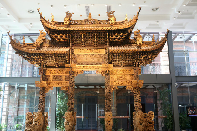 土山灣博物館內中國牌樓 土山灣博物館內中國牌樓