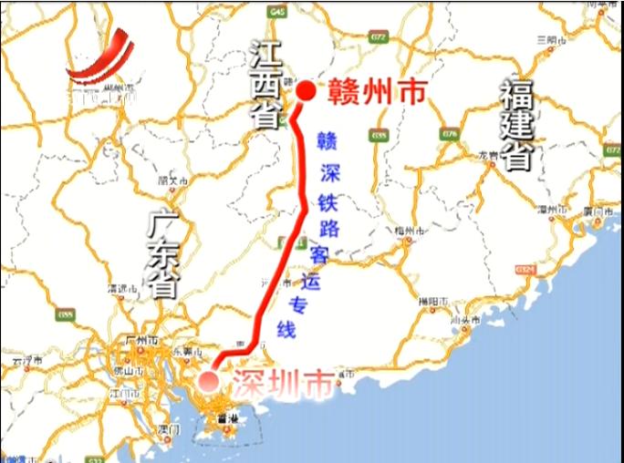 贛深客專線路圖 贛深客專線路圖