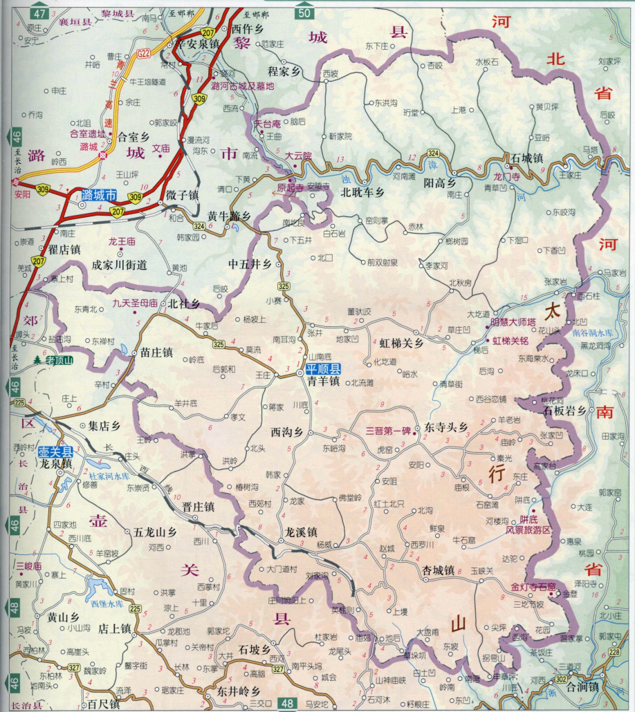 平順縣地形圖 平順縣地形圖
