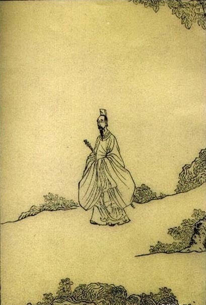 陳洪綬《屈子行吟圖》 陳洪綬《屈子行吟圖》