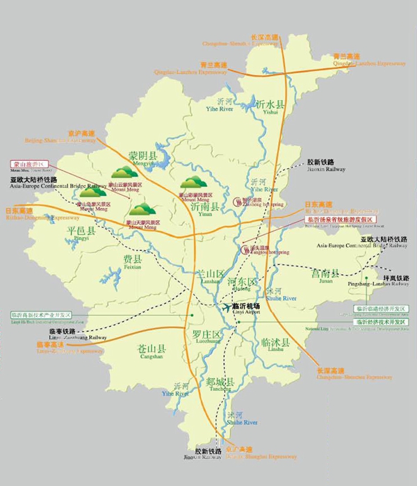 臨沂行政區劃示意圖 臨沂行政區劃示意圖