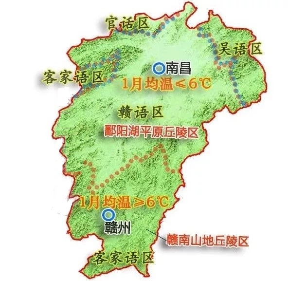 江西省的人文地理圖
