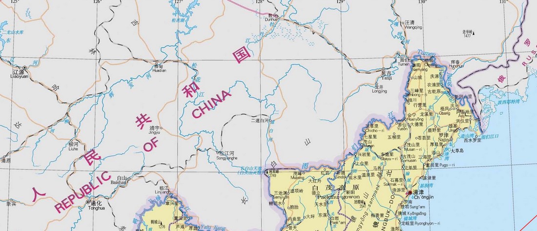 圖們江位置示意圖 圖們江位置示意圖