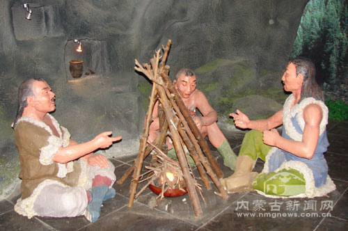 鮮卑族生活場景模擬雕塑
