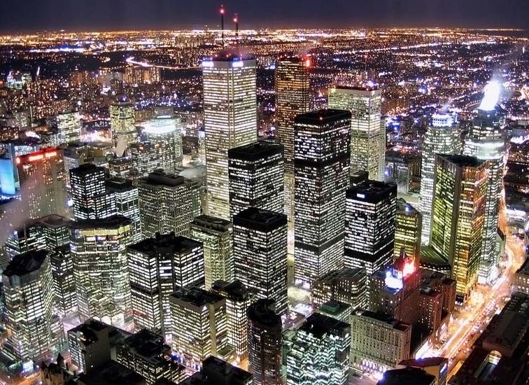 多倫多市中心的夜色 多倫多市中心的夜色