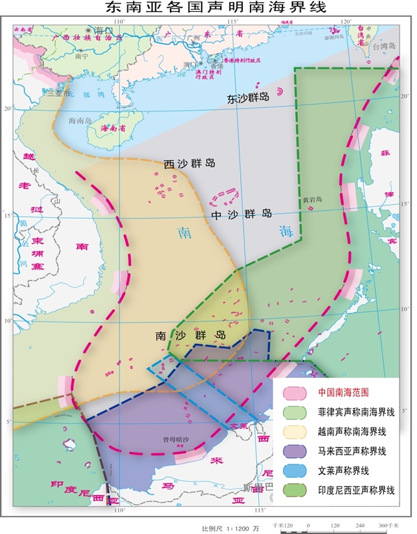 中國南海周邊國家聲稱南海主權界線 中國南海周邊國家聲稱南海主權界線