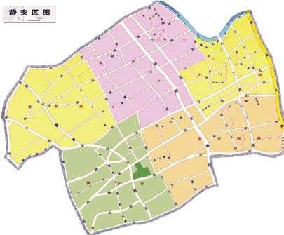 1947年-2015年的靜安區地圖 1947年-2015年的靜安區地圖
