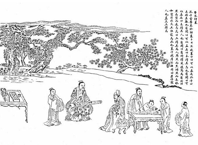 《孔子聖跡圖》之《學琴師襄》 《孔子聖跡圖》之《學琴師襄》