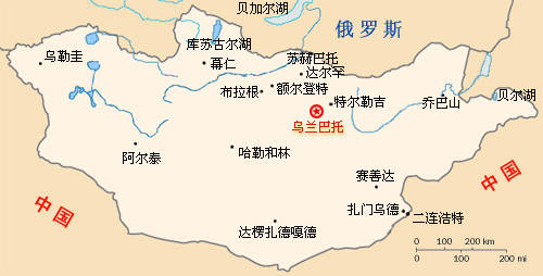 蒙古國地圖 蒙古國地圖