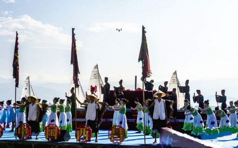 邛海漁家出海祭祀祈福 邛海漁家出海祭祀祈福