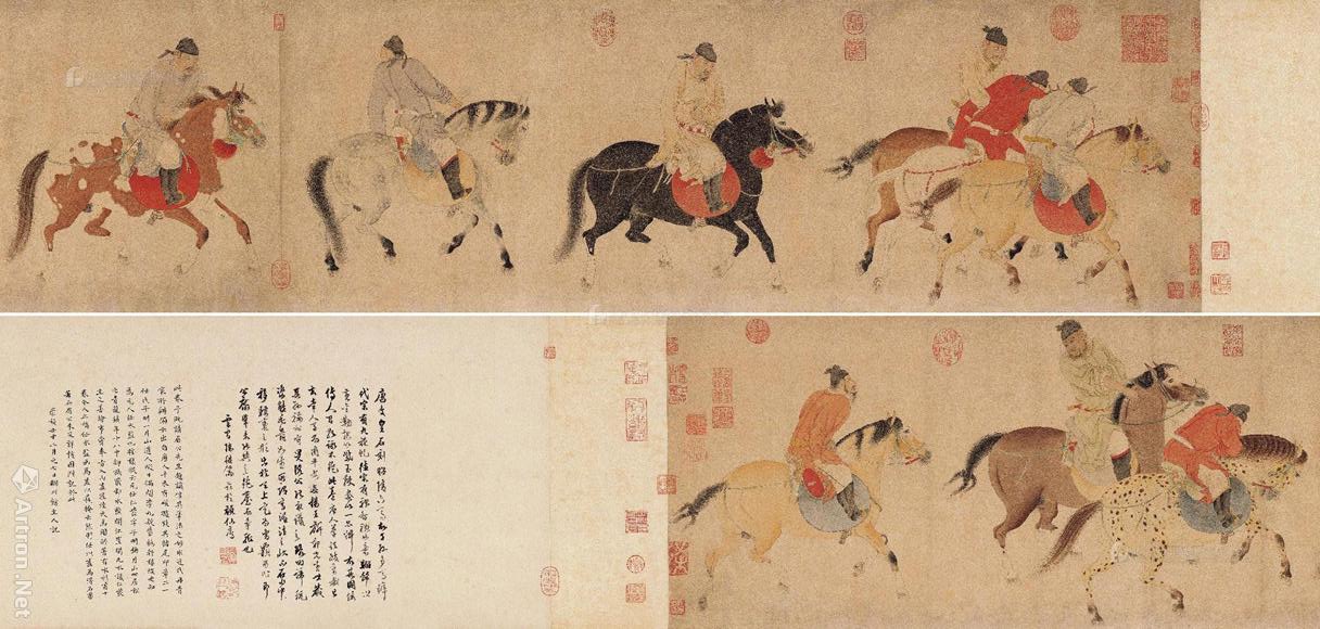 元 任仁發《五王醉歸圖》 元 任仁發《五王醉歸圖》
