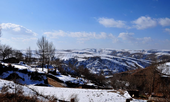 黃土高原雪景圖 黃土高原雪景圖