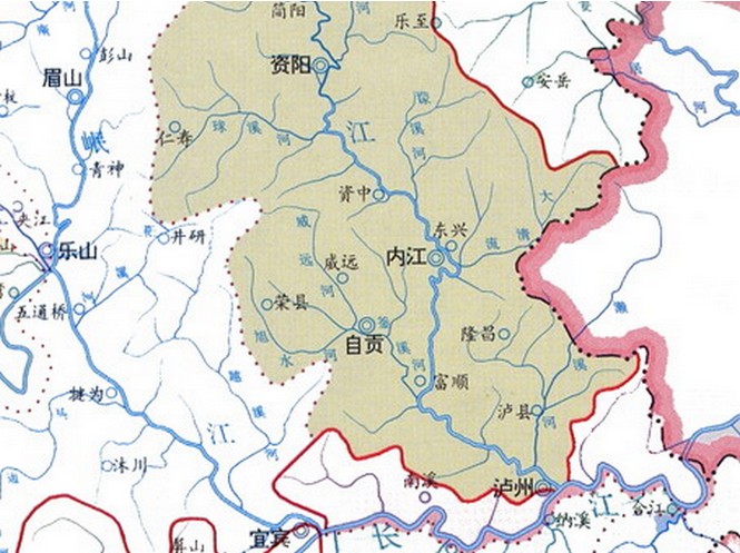 沱江位置走向及水系 沱江位置走向及水系