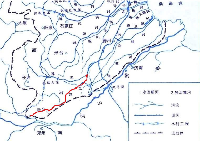 衛河在海河流域中的位置 衛河在海河流域中的位置