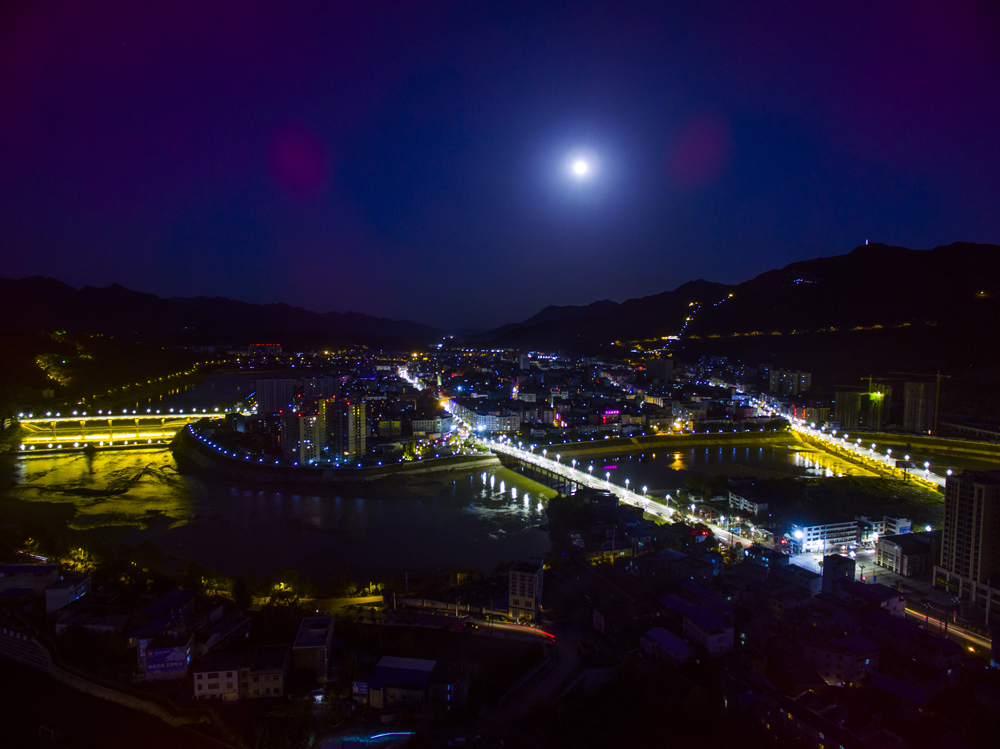 夜色中的旺蒼 夜色中的旺蒼