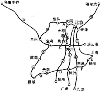 京九鐵路是中國五縱三橫幹線鐵路之一 京九鐵路是中國五縱三橫幹線鐵路之一