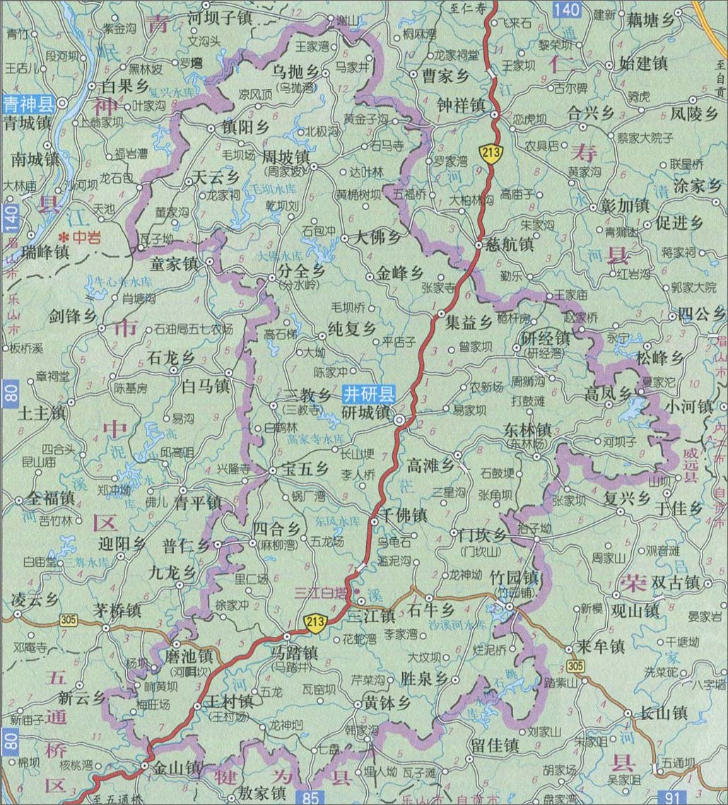 井研縣地圖 井研縣地圖
