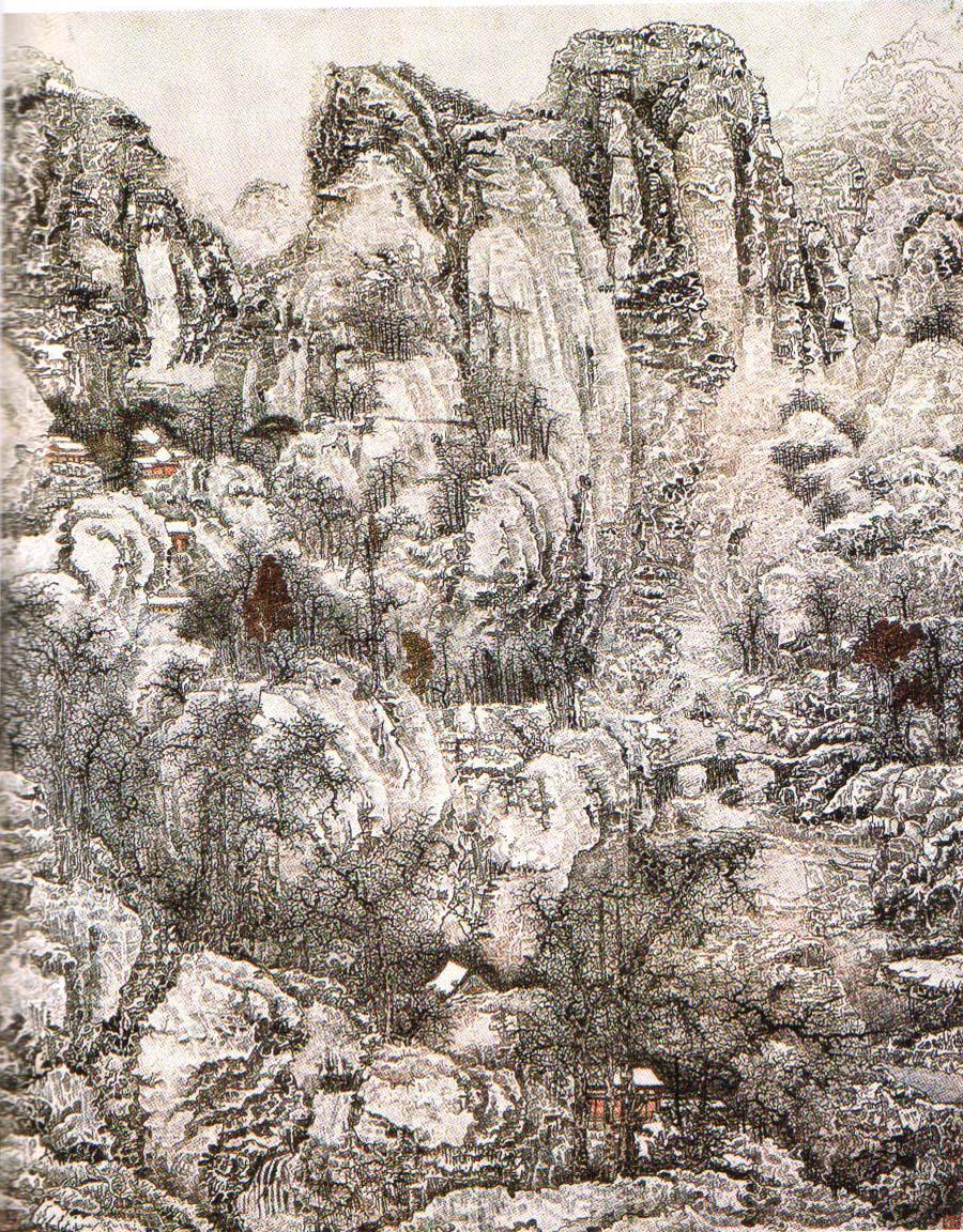 黃秋園 《江山雪霽圖》 黃秋園 《江山雪霽圖》