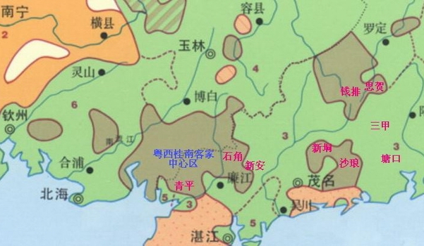 涯話分布簡圖 涯話分布簡圖