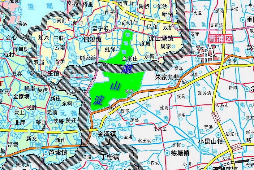 澱山湖位置境域 澱山湖位置境域