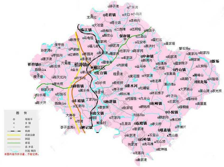 雁江區行政區劃圖 雁江區行政區劃圖