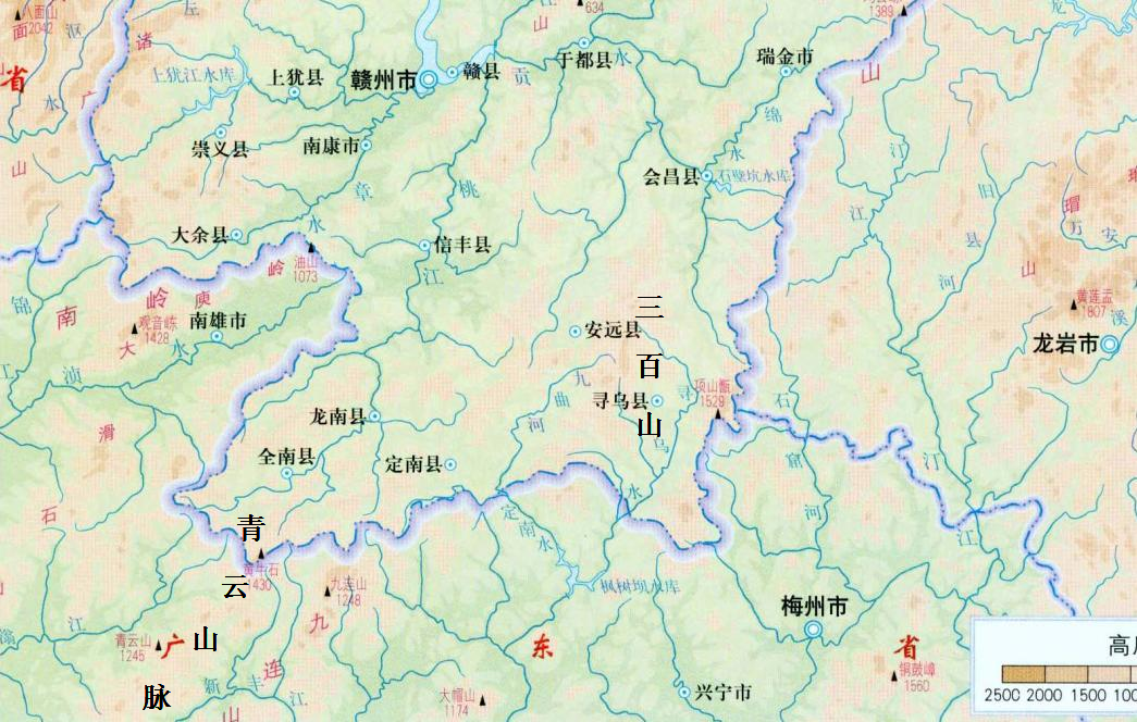 南嶺(長江與珠江流域的分水嶺及周圍群山) 南嶺(長江與珠江流域的分水嶺及周圍群山)