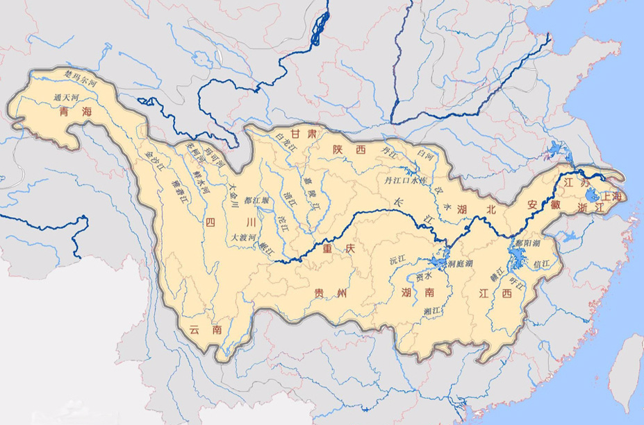 長江(世界第三長河，亞洲第一長河)
