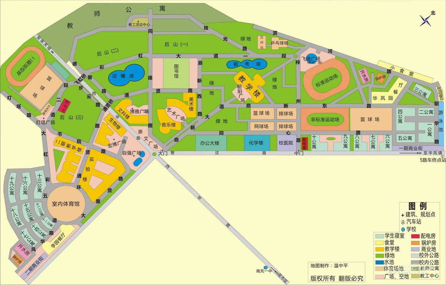 西華師範大學華鳳校區地圖 西華師範大學華鳳校區地圖