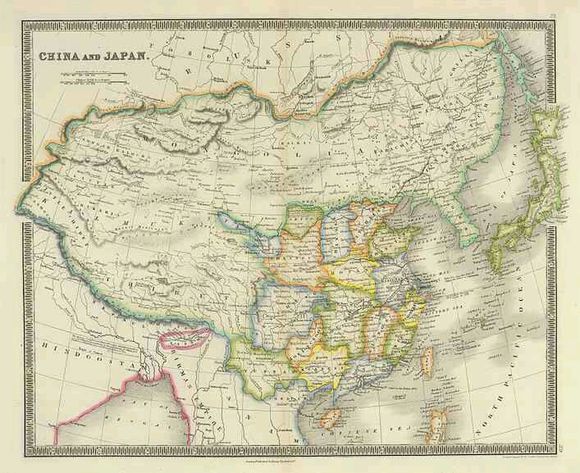 1844年英國出版的地圖承認庫頁島屬於中國 1844年英國出版的地圖承認庫頁島屬於中國