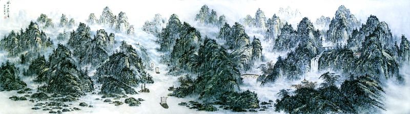 一丈二國畫《風光無限圖》 一丈二國畫《風光無限圖》
