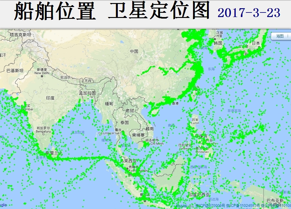渤海海域船舶繁華圖 渤海海域船舶繁華圖