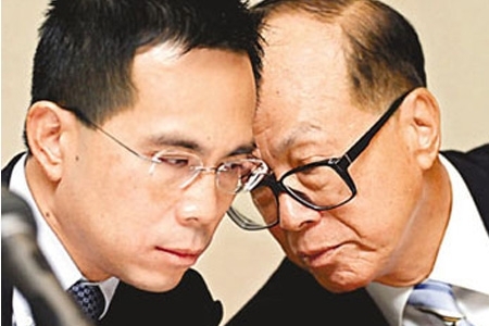 李嘉誠與大兒子李澤鉅 李嘉誠與大兒子李澤鉅