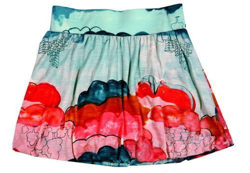 雲朵圖案短裙tsumori chisato
