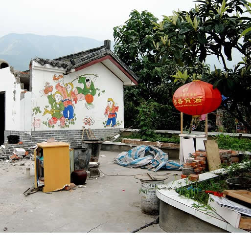 受災後的綿竹年畫村 受災後的綿竹年畫村