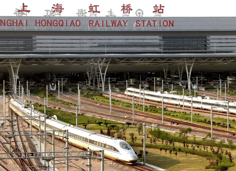 上海虹橋站近景圖 上海虹橋站近景圖
