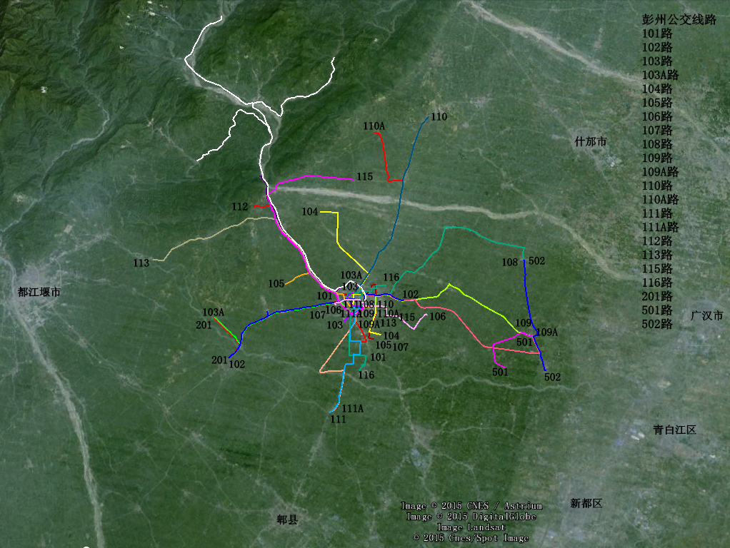 彭州公交線路圖 彭州公交線路圖