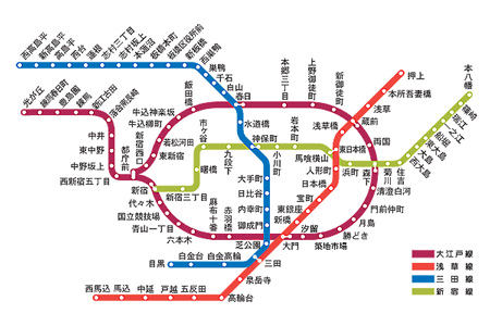 都營捷運線路圖 都營捷運線路圖